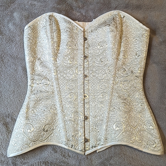 Bridal steel boned corset - gold beige - Picture 10 of 13